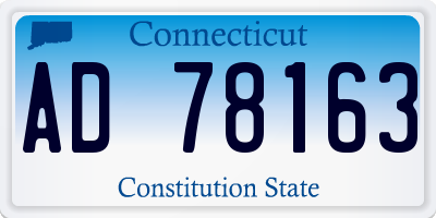CT license plate AD78163