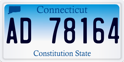 CT license plate AD78164