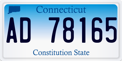 CT license plate AD78165