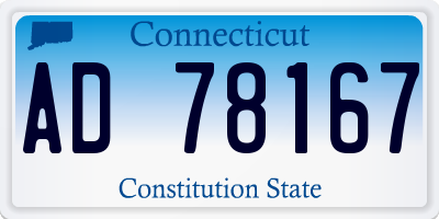 CT license plate AD78167