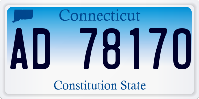 CT license plate AD78170
