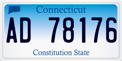 CT license plate AD78176