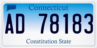 CT license plate AD78183