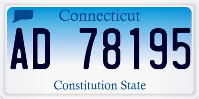 CT license plate AD78195