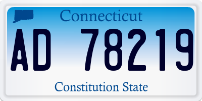 CT license plate AD78219