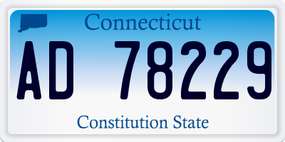CT license plate AD78229