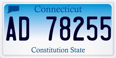 CT license plate AD78255