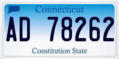 CT license plate AD78262