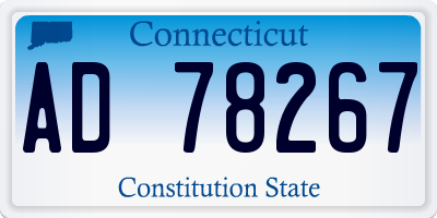 CT license plate AD78267
