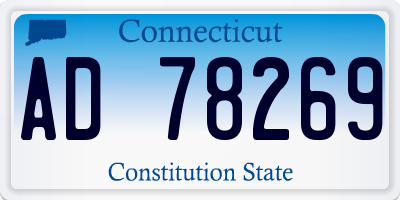 CT license plate AD78269