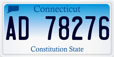 CT license plate AD78276