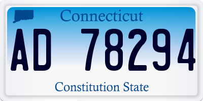 CT license plate AD78294