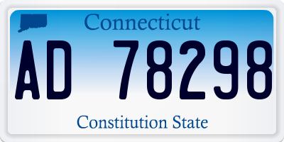 CT license plate AD78298