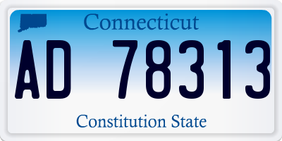 CT license plate AD78313