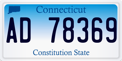 CT license plate AD78369