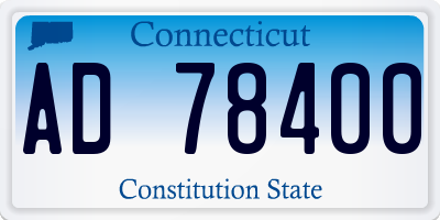 CT license plate AD78400