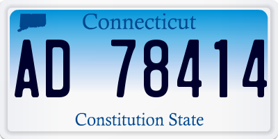 CT license plate AD78414