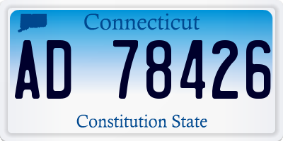 CT license plate AD78426