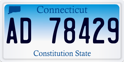CT license plate AD78429