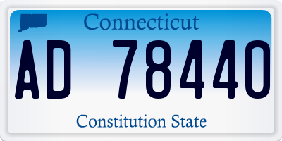 CT license plate AD78440