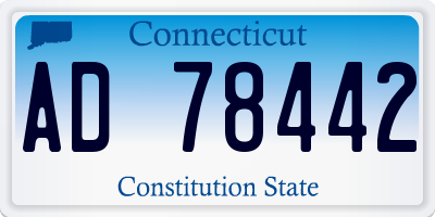CT license plate AD78442