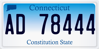 CT license plate AD78444
