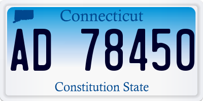 CT license plate AD78450