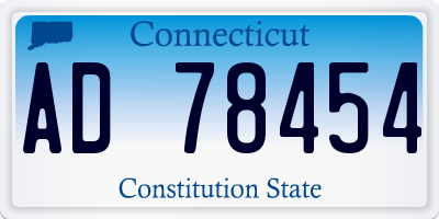CT license plate AD78454