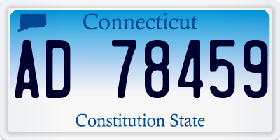 CT license plate AD78459
