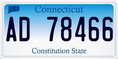 CT license plate AD78466