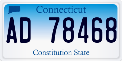 CT license plate AD78468