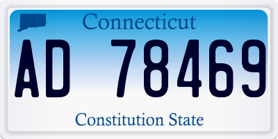 CT license plate AD78469