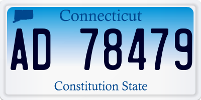 CT license plate AD78479