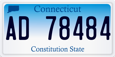 CT license plate AD78484