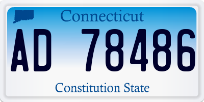 CT license plate AD78486
