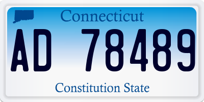 CT license plate AD78489
