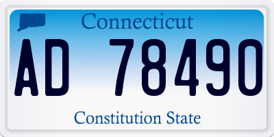 CT license plate AD78490