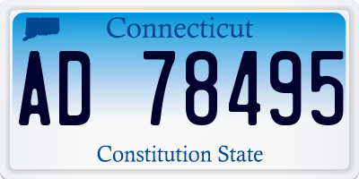 CT license plate AD78495