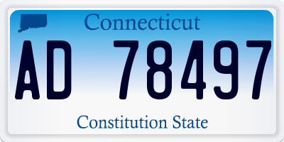 CT license plate AD78497