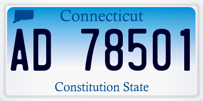 CT license plate AD78501
