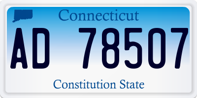 CT license plate AD78507