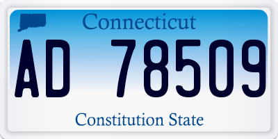CT license plate AD78509