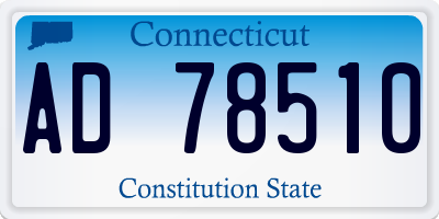 CT license plate AD78510