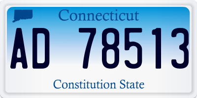 CT license plate AD78513