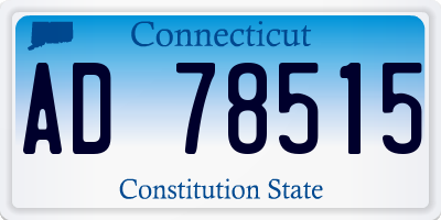 CT license plate AD78515