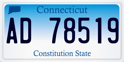 CT license plate AD78519