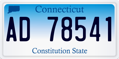 CT license plate AD78541