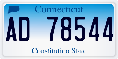 CT license plate AD78544