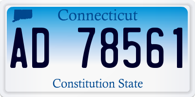 CT license plate AD78561
