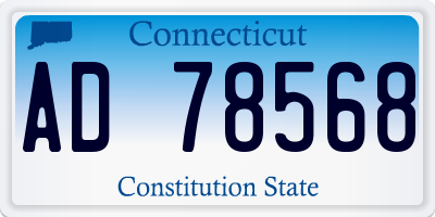 CT license plate AD78568